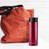 imageOvente Stainless Steel Vacuum Insulated Coffee Water Mug 16 oz Portable Double Wall Handheld Tumbler with Tea Infuser BPAFree Spill Proof Travel Friendly for Hot Cold Beverage Gunmetal MSA16GWine Red