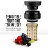 imageOvente Stainless Steel Vacuum Insulated Coffee Water Mug 16 oz Portable Double Wall Handheld Tumbler with Tea Infuser BPAFree Spill Proof Travel Friendly for Hot Cold Beverage Gunmetal MSA16GWine Red