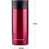 imageOvente Stainless Steel Vacuum Insulated Coffee Water Mug 16 oz Portable Double Wall Handheld Tumbler with Tea Infuser BPAFree Spill Proof Travel Friendly for Hot Cold Beverage Gunmetal MSA16GWine Red