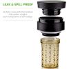 imageOvente Stainless Steel Vacuum Insulated Coffee Water Mug 16 oz Portable Double Wall Handheld Tumbler with Tea Infuser BPAFree Spill Proof Travel Friendly for Hot Cold Beverage Gunmetal MSA16GWine Red