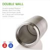 imageOvente Stainless Steel Vacuum Insulated Coffee Water Mug 16 oz Portable Double Wall Handheld Tumbler with Tea Infuser BPAFree Spill Proof Travel Friendly for Hot Cold Beverage Gunmetal MSA16GSilver