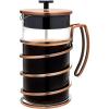 imageOVENTE French Press Coffee Maker 20 Ounce 4 Level Stainless Steel Filter System ampamp Heat Resistant Borosilicate Glass Scoop Included Copper FSF20CFSW34C