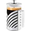 imageOVENTE French Press Coffee Maker 27 Ounce 4 Level Stainless Steel Filter System ampamp Heat Resistant Borosilicate Glass Portable Pitcher for Travel Gift Easy Clean Carafe w Scoop Silver FSS27PFSD27P