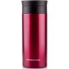 imageOvente Stainless Steel Vacuum Insulated Coffee Water Mug 16 oz Portable Double Wall Handheld Tumbler with Tea Infuser BPAFree Spill Proof Travel Friendly for Hot Cold Beverage Gunmetal MSA16GWine Red