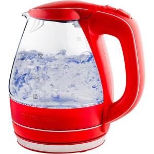 imageOVENTE Glass Electric Kettle Hot Water Boiler 15 Liter Borosilicate Glass Fast Boiling Countertop Heater  BPA Free Auto Shut Off Instant Water Heater Kettle for Coffee ampamp Tea Maker  Green KG83GRed