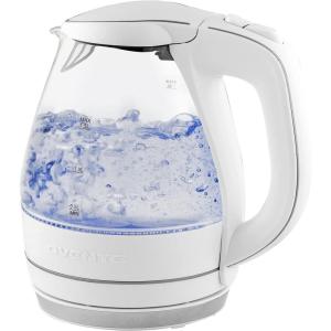 imageOVENTE Glass Electric Kettle Hot Water Boiler 15 Liter Borosilicate Glass Fast Boiling Countertop Heater  BPA Free Auto Shut Off Instant Water Heater Kettle for Coffee ampamp Tea Maker  Green KG83GWhite
