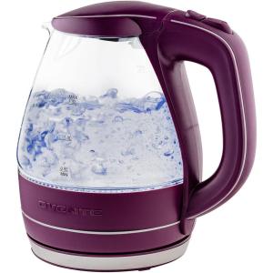 imageOVENTE Glass Electric Kettle Hot Water Boiler 15 Liter Borosilicate Glass Fast Boiling Countertop Heater  BPA Free Auto Shut Off Instant Water Heater Kettle for Coffee ampamp Tea Maker  Green KG83GPurple