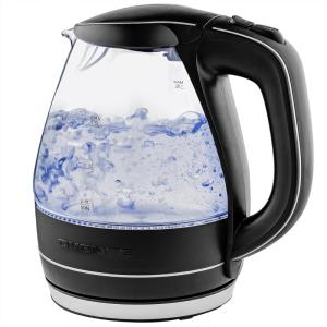 imageOVENTE Glass Electric Kettle Hot Water Boiler 15 Liter Borosilicate Glass Fast Boiling Countertop Heater  BPA Free Auto Shut Off Instant Water Heater Kettle for Coffee ampamp Tea Maker  Green KG83GBlack