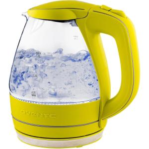 imageOVENTE Glass Electric Kettle Hot Water Boiler 15 Liter Borosilicate Glass Fast Boiling Countertop Heater  BPA Free Auto Shut Off Instant Water Heater Kettle for Coffee ampamp Tea Maker  Green KG83GGreen