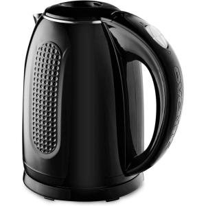 imageOVENTE Portable Electric Kettle Stainless Steel Instant Water Boiler Heater 17 Liter 1100W Double Wall Insulated Fast Boiling with Automatic Shut Off for Coffee Tea ampamp Cold Drinks White KD64WBlack