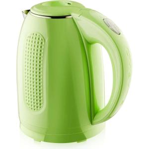 imageOVENTE Portable Electric Kettle Stainless Steel Instant Water Boiler Heater 17 Liter 1100W Double Wall Insulated Fast Boiling with Automatic Shut Off for Coffee Tea ampamp Cold Drinks White KD64WGreen