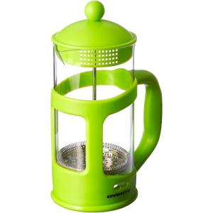 imageOvente French Press 34 Ounce 1 Liter Coffee and Tea Maker Heat Resistant Glass 4 Level Filter System Easy to Clean Countertop Pitcher Carafe Portable with Scoop BPA Free Green FPT34G