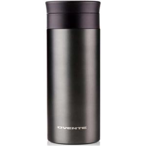 imageOvente Stainless Steel Vacuum Insulated Coffee Water Mug 16 oz Portable Double Wall Handheld Tumbler with Tea Infuser BPAFree Spill Proof Travel Friendly for Hot Cold Beverage Gunmetal MSA16GGunmetal