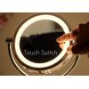 imageOvente 75quot Lighted Tabletop Vanity Makeup Mirror 1X ampamp 10X Magnifier Spinning Double Sided Round LED 3 Tone Smart Touch Auto Shut Off Timer Battery ampamp AC Plug Powered Antique Copper MPT75CO1X10XAntique Copper