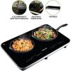 imageOVENTE Electric Induction Double Burner 1800W Portable Cooktop with 71 Inch Ceramic Hot Plate 8 Temperature Settings 5 Timer Levels LED Digital Display Panel ampamp Auto ShutOff Function Black BG61B