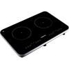 imageOVENTE Electric Induction Double Burner 1800W Portable Cooktop with 71 Inch Ceramic Hot Plate 8 Temperature Settings 5 Timer Levels LED Digital Display Panel ampamp Auto ShutOff Function Black BG61B