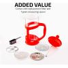 imageOvente French Press Coffee Tea and Espresso Maker Heat Resistant Borosilicate Glass with 4 Filter StainlessSteel System BPAFree Portable Pitcher Perfect for Hot ampamp Cold Brew 34oz Black FPT34BFPT  Red