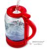 imageOVENTE Electric Glass Kettle 15 Liter 1500W Instant Hot Water Boiler Heater with ProntoFill Tech BoilDry Protection Automatic Shut Off Fast Boiling for Tea ampamp Coffee Black KG516B15L Glass Kettle Red