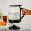 imageOVENTE Electric Glass Kettle 15 Liter 1500W Instant Hot Water Boiler Heater with ProntoFill Tech BoilDry Protection Automatic Shut Off Fast Boiling for Tea ampamp Coffee Black KG516B15L Glass Kettle Black