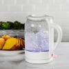 imageOVENTE Electric Glass Kettle 15 Liter 1500W Instant Hot Water Boiler Heater with ProntoFill Tech BoilDry Protection Automatic Shut Off Fast Boiling for Tea ampamp Coffee Black KG516B15L Glass Kettle White