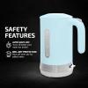 imageOVENTE Electric Kettle Hot Water Heater 17 Liter  BPA Free Fast Boiling Cordless Water Warmer  Auto Shut Off Instant Water Boiler for Coffee ampamp Tea Pot  White KP72WLight Blue ProntoFill