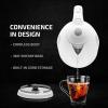 imageOVENTE Electric Kettle Hot Water Heater 17 Liter  BPA Free Fast Boiling Cordless Water Warmer  Auto Shut Off Instant Water Boiler for Coffee ampamp Tea Pot  White KP72WWhite