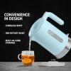 imageOVENTE Electric Kettle Hot Water Heater 17 Liter  BPA Free Fast Boiling Cordless Water Warmer  Auto Shut Off Instant Water Boiler for Coffee ampamp Tea Pot  White KP72WLight Blue ProntoFill