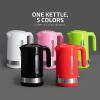 imageOVENTE Electric Kettle Hot Water Heater 17 Liter  BPA Free Fast Boiling Cordless Water Warmer  Auto Shut Off Instant Water Boiler for Coffee ampamp Tea Pot  White KP72WBlack ProntoFill