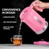 imageOVENTE Electric Kettle Hot Water Heater 17 Liter  BPA Free Fast Boiling Cordless Water Warmer  Auto Shut Off Instant Water Boiler for Coffee ampamp Tea Pot  White KP72WPink ProntoFill