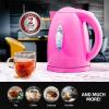 imageOVENTE Electric Kettle Hot Water Heater 17 Liter  BPA Free Fast Boiling Cordless Water Warmer  Auto Shut Off Instant Water Boiler for Coffee ampamp Tea Pot  White KP72WPink