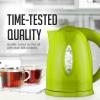 imageOVENTE Electric Kettle Hot Water Heater 17 Liter  BPA Free Fast Boiling Cordless Water Warmer  Auto Shut Off Instant Water Boiler for Coffee ampamp Tea Pot  White KP72WGreen