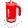 imageOVENTE Electric Kettle Hot Water Heater 17 Liter  BPA Free Fast Boiling Cordless Water Warmer  Auto Shut Off Instant Water Boiler for Coffee ampamp Tea Pot  White KP72WRed ProntoFill