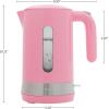 imageOVENTE Electric Kettle Hot Water Heater 17 Liter  BPA Free Fast Boiling Cordless Water Warmer  Auto Shut Off Instant Water Boiler for Coffee ampamp Tea Pot  White KP72WPink ProntoFill