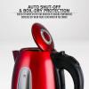 imageOVENTE Electric Kettle Stainless Steel Instant Water Boiler BPA Free 17 Liter 1100 Watts Fast Boiling with Cordless Body and Automatic Shut Off Safe and Perfect for Tea Coffee Milk Red KS96R
