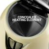 imageOVENTE Electric Kettle Stainless Steel Instant Water Boiler BPA Free 17 Liter 1100 Watts Fast Boiling with Cordless Body and Automatic Shut Off Safe and Perfect for Tea Coffee Milk Beige KS96BG