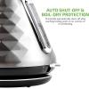 imageOVENTE Electric Kettle Water Boiler Stainless Steel 17 L Automatic ShutOff 1500W Cleo Collection Cool Touch Handle Portable Brew Coffee Maker Tea Heater w Boil Dry Protection Black KS755BBrushed