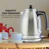 imageOVENTE Electric Kettle Water Boiler Stainless Steel 17 L Automatic ShutOff 1500W Cleo Collection Cool Touch Handle Portable Brew Coffee Maker Tea Heater w Boil Dry Protection Black KS755BSilver Matte