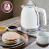 imageOVENTE Electric Kettle Water Boiler Stainless Steel 17 L Automatic ShutOff 1500W Cleo Collection Cool Touch Handle Portable Brew Coffee Maker Tea Heater w Boil Dry Protection Black KS755BWhite Matte