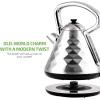imageOVENTE Electric Kettle Water Boiler Stainless Steel 17 L Automatic ShutOff 1500W Cleo Collection Cool Touch Handle Portable Brew Coffee Maker Tea Heater w Boil Dry Protection Black KS755BBrushed