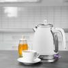 imageOVENTE Electric Kettle Water Boiler Stainless Steel 17 L Automatic ShutOff 1500W Cleo Collection Cool Touch Handle Portable Brew Coffee Maker Tea Heater w Boil Dry Protection Black KS755BWhite Matte
