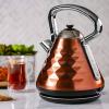 imageOVENTE Electric Kettle Water Boiler Stainless Steel 17 L Automatic ShutOff 1500W Cleo Collection Cool Touch Handle Portable Brew Coffee Maker Tea Heater w Boil Dry Protection Black KS755BCopper