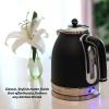imageOVENTE Electric Kettle Water Boiler Stainless Steel 17 L Automatic ShutOff 1500W Cleo Collection Cool Touch Handle Portable Brew Coffee Maker Tea Heater w Boil Dry Protection Black KS755BBlack Matte