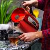 imageOVENTE Electric Tea Kettle Stainless Steel 17 Liter Instant Water Boiler Heater Cordless with Temperature Control Automatic Shut Off and Keep Warm Function for Coffee Milk Chocolate Red KS58RRed