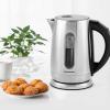 imageOVENTE Electric Tea Kettle Stainless Steel 17 Liter Instant Water Boiler Heater Cordless with Temperature Control Automatic Shut Off and Keep Warm Function for Coffee Milk Chocolate Red KS58RSilver