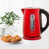 imageOVENTE Electric Tea Kettle Stainless Steel 17 Liter Instant Water Boiler Heater Cordless with Temperature Control Automatic Shut Off and Keep Warm Function for Coffee Milk Chocolate Red KS58RRed