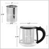imageOVENTE Glass Electric Kettle Hot Water Boiler 17 Liter ProntoFill Tech w Stainless Steel Filter  1500W BPA Free Cordless Instant Water Heater Kettle for Coffee ampamp Tea Maker  Silver KG612SClear  Teapot