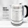 imageOVENTE Glass Electric Kettle Hot Water Boiler 17 Liter ProntoFill Tech w Stainless Steel Filter  1500W BPA Free Cordless Instant Water Heater Kettle for Coffee ampamp Tea Maker  Silver KG612SSilver