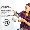 imageOVENTE Glass Electric Kettle Hot Water Boiler 17 Liter ProntoFill Tech w Stainless Steel Filter  1500W BPA Free Cordless Instant Water Heater Kettle for Coffee ampamp Tea Maker  Silver KG612SGlass Kettle