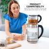 imageOVENTE Glass Electric Kettle Hot Water Boiler 17 Liter ProntoFill Tech w Stainless Steel Filter  1500W BPA Free Cordless Instant Water Heater Kettle for Coffee ampamp Tea Maker  Silver KG612SClear  Teapot