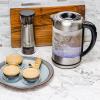 imageOVENTE Glass Electric Kettle Hot Water Boiler 17 Liter ProntoFill Tech w Stainless Steel Filter  1500W BPA Free Cordless Instant Water Heater Kettle for Coffee ampamp Tea Maker  Silver KG612SGlass Kettle